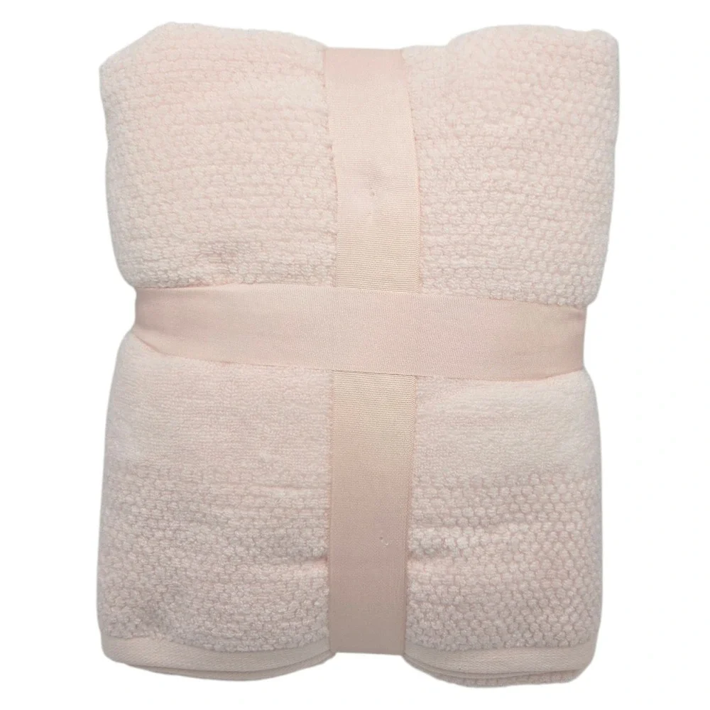 Revive Luxury Bath 6pc Pink Cotton Towel Set Zero Twist 2Bath 2Hand‎ 2Washcloths